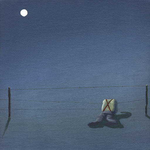 Image of acrylic painting by Fred Faudie titled "Morton Moon".